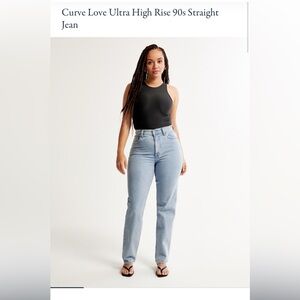 Abercrombie curve love 90s straight ultra high rise jeans
